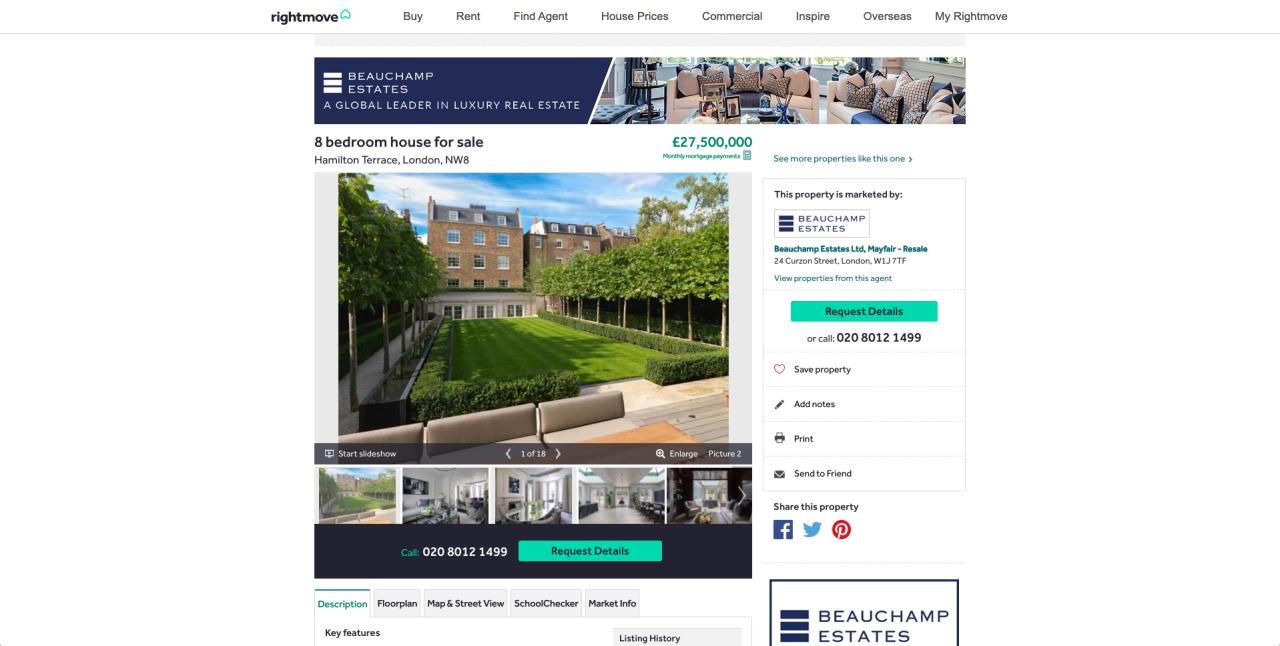 The legacy Rightmove property details page